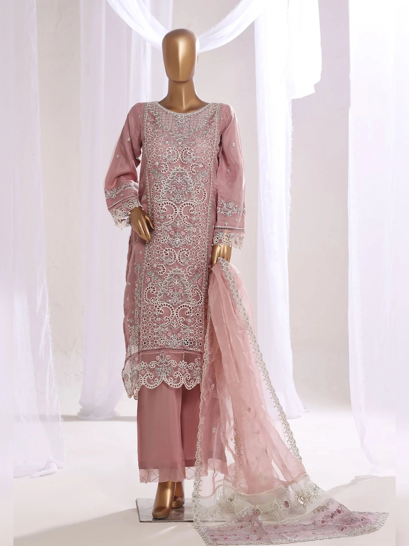 Sadabahar Salwar Kameez Suit - Pink