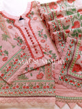 MAUSUMERRY Printed Cotton 3 Piece Suit - Coral